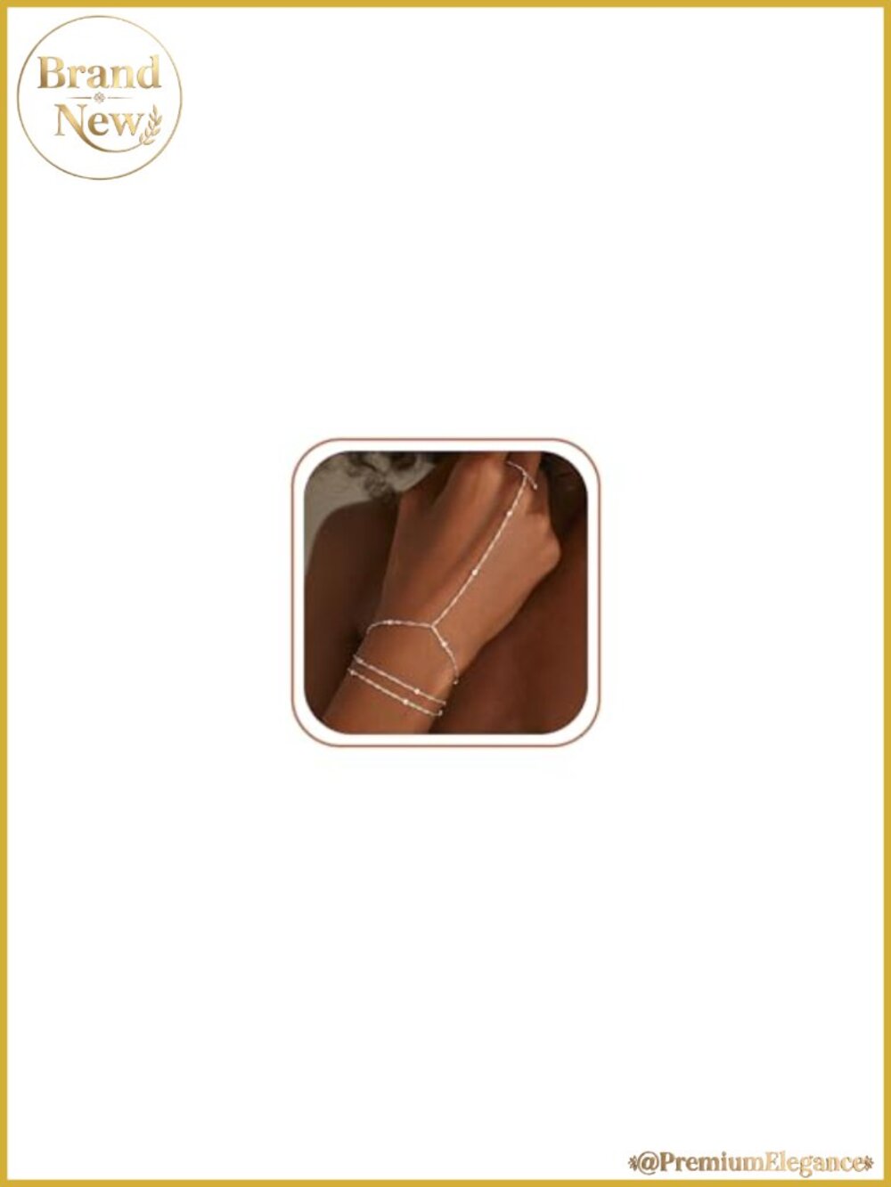 Dainty Silver Hand Chain Bracelet Set Link Chain Women Stackable